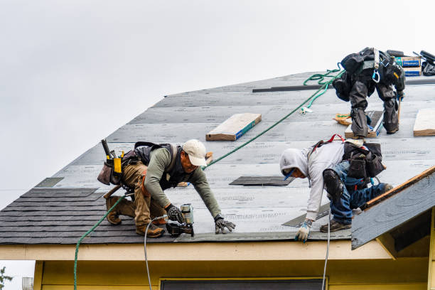 Professional Roofing technician working in Brisbane, CA